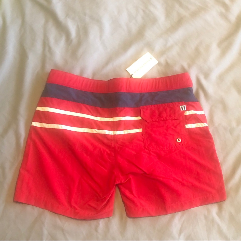 Solid And Striped Men’s Swim Trunks - image 2